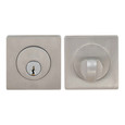 Omnia Omnia D9000S Modern Square Auxiliary Single Cylinder Deadbolt Kit, Solid Stainless Steel, 2-5/16" Square , 1/2" Exterior Projection, 1-5/8" Interior Turnpiece Projection OMN-D9000S