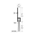 Cal-Royal Cal-Royal BW-303 Nylon Brush with Extruded Aluminum Seal Retainer CAL-BW-303