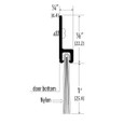 Cal-Royal Cal-Royal BW-305 Nylon Brush with Extruded Aluminum Seal Retainer CAL-BW-305