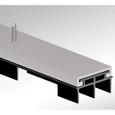 Cal-Royal DS-413 Aluminum Door Shoe with Vinyl Insert and Notched Fins
