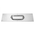 Cal-Royal Cal-Royal Pull Plate, 0.050" x 3-1/2" x 15", 6" Solid Brass Handle, With Fasteners and Washers PULP3515-32D