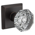 Baldwin Reserve Crystal Passage Knob Set with Traditional Rose