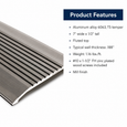 NGP 427 Saddle Threshold 1/2" x 7" Mill Aluminum with Fluted Top