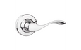 Kwikset 200BL Balboa Lever Passage Door Lock with 6AL Adjustable Latch & RCS Round Corner Strike, Hall & Closet