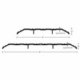 NGP 5X428EX425E Floor Closer Threshold 8" x 5" x 36" Aluminum Alloy with Fluted Top