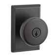 Baldwin Reserve Rustic Single Cylinder Keyed Entry Knob Set with Rustic Rose