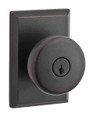 Baldwin Baldwin Reserve Rustic Single Cylinder Keyed Entry Knob Set with Rustic Rose BAL-EN-RU-RU