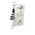 Schlage L9000 Series Mortise Lock Body Only — angled view showing latch bolt, deadbolt, and internal case components