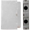 Keedex K-BXDBL234-NH  Double Weldable Gate Box, No Cylindrical Holes, 2 Latch Holes - 2-3/4" or 2-3/8", 14 Gauge Steel