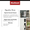 Kwikset 802AVH Avalon Dummy Handleset (Door Handle and Deadbolt) Exterior Only Signature Series
