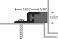 NGP NGP 165NA Neoprene Sponge Seal, Anodized Aluminum NGP-165NA