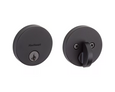 Kwikset KWI-258RDT-S Uptown Round Contemporary Low Profile Single Cylinder SmartKey Deadbolt with 6AL Latch and STRKP Strike Pack which includes Square Corner, Round Corner and 5303 Round Corner Full Lip Strikes KA3
