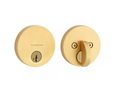 Kwikset KWI-258RDT-S Uptown Round Contemporary Low Profile Single Cylinder SmartKey Deadbolt with 6AL Latch and STRKP Strike Pack which includes Square Corner, Round Corner and 5303 Round Corner Full Lip Strikes KA3