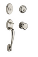 Baldwin Reserve SmartKey Columbus Double Cylinder Keyed Entry Handleset with Traditional Rose