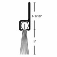 NGP D608 1" Nylon Brush Door Sweep with Aluminum Mounting Base