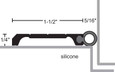 NGP NGP 700ES Silicone Perimeter Seal, Mill Aluminum NGP-700ES