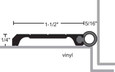 NGP NGP 705EV Vinyl Perimeter Seal, Mill Aluminum NGP-705EV
