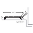 NGP 706E Nylon Brush Perimeter Seal with Mill Aluminum Construction for Parallel Arm Closers