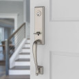 Baldwin Reserve Del Mar Single Cylinder Keyed Entry Handleset with Interior Trim and Emergency Egress Function