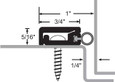 NGP NGP 172NA NGP-TPV Perimeter Seal with Concealed Fastener, 96" Anodized Aluminum NGP-172NA 96