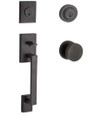 Baldwin Baldwin Reserve La Jolla Double Cylinder Keyed Entry Handleset with Contemporary Rose BAL-DC-LAJ-CON