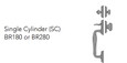 Baldwin Baldwin Reserve Kodiak Single Cylinder Keyed Entry Handleset with Interior Trim and Emergency Egress Function BAL-SC-KOD-RU