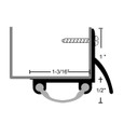 NGP 18V Vinyl Door Shoe 36" Mill Aluminum with PVC Seal