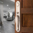 Baldwin Baldwin Reserve Elkhorn Single Cylinder Keyed Entry Handleset with Interior Trim and Emergency Egress Function BAL-SC-ELK-RU