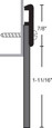 NGP NGP 197NA Neoprene Door Sweep, Anodized Aluminum NGP-197NA