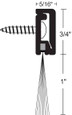NGP NGP 674A 1" Concealed Fastener with Nylon Brush Sweep, Anodized Aluminum NGP-674A