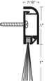 NGP 679 1" Concealed Fastener with 36" Nylon Brush Sweep