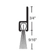NGP B606 1/2" Nylon Brush Door Sweep with Aluminum Mounting Base