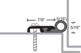 NGP NGP 137NA Neoprene Bulb Perimeter Seal, 96" Anodized Aluminum NGP-137NA 96