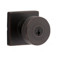 Kwikset KWI-740PSKSQT-S Pismo Knob with Square Rose Entry Lock SmartKey with 6AL Latch and RCS Strike