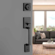 Kwikset Kwikset 687AMD SMC Amador Single Cylinder Handleset Keyed Door Entry with SC1 Keyway SmartKey, Exterior Only KWI-687AMD-SMC