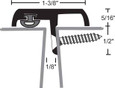 NGP NGP 158NA Overlapping Astragal with NGP-TPV Seal, Anodized Aluminum NGP-158NA