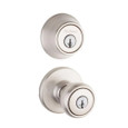 Kwikset KWI-690T-S Combo Keyed Entry Tylo Knob with Single Cylinder Deadbolt SmartKey with RCAL Latch and RCS Strike