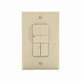 Eaton OSP10D-V occupancy sensor dual switch, Flush, 120/277V, Wire leads, Maint closure, Ivory, Incand, MLV, ELV, Flr, halo, Elect mtr lds, 1-pole, 3-way, 1-ph, 1000 sq ft, 2-relay, 800W (Inc/hal @120V), 1200W (Flr @120V), 2200W (Flr @277V) 717567