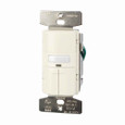 Eaton OS310R-LA occupancy sensor dual switch, Dual switch, with nightlight, Flush, 120V, Wire leads, Maintained closure, Light almond, Incand, MLV, ELV, Flrsnt, CFL, LED, halo, 1-pole, 3-way, 1-phase, 1000 sq ft, Occupancy, 1000W 710926