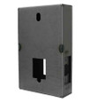 Lockey GB2500 Gate Box rear and side view showing bolt pocket and corner welds, steel finish