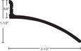 NGP 16A Rain Drip Guard - Cross-Section Dimension Diagram showing 2-1/2" projection, 1-1/2" height, and 5/8" mounting flange