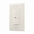Eaton OS306U-LA occupancy sensor switch, No neutral required, Flush, 120V, Wire leads, Maintained closure, Light almond, Incand, MLV, ELV, Flrsnt, CFL, LED, halo, 1-pole, 3-way, 1-phase, 450 sq ft, Occupancy, 600W 722219