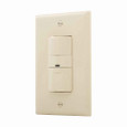 Eaton OS306U-V occupancy sensor switch, No neutral required, Flush, 120V, Wire leads, Maintained closure, Ivory, Incand, MLV, ELV, Flrsnt, CFL, LED, halo, 1-pole, 3-way, 1-phase, 450 sq ft, Occupancy, 600W 722226