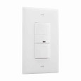 Eaton OS306U-W occupancy sensor switch, No neutral required, Flush, 120V, Wire leads, Maintained closure, White, Incand, MLV, ELV, Flrsnt, CFL, LED, halo, 1-pole, 3-way, 1-phase, 450 sq ft, Occupancy, 600W 722233