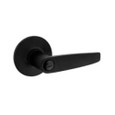 Kwikset Safe Lock SL4000WI Winston privacy lever set, push-button lock, 622 Matte Black finish, exterior view