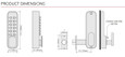 Codelocks Codelocks CL160 Mortise Latch, QuickCode Function CDL-CL160