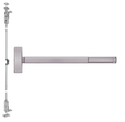 Precision Hardware Inc (PHI) 2715 Series - Thumb Piece Always Active, Wide Stile Reversible Wood Door Concealed Vertical Rod Exit Device