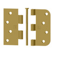 Hager 1848 Pair of 4" x 4" Steel Square by 5/8" Radius Corner Full Mortise Residential Plain Bearing Hinges HAG-1848