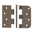 Hager 1848 Pair of 4" x 4" Steel Square by 5/8" Radius Corner Full Mortise Residential Plain Bearing Hinges HAG-1848