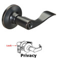 Yale Edge Series - Keowee Privacy Door Lever Set With Round Rose